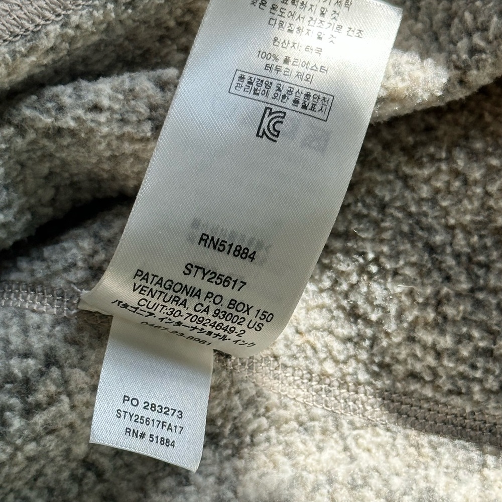 Patagonia Better Sweater 1/4 Zip Fleece Pullover Gray Cozy Outdoor Size Small - Picture 7 of 7